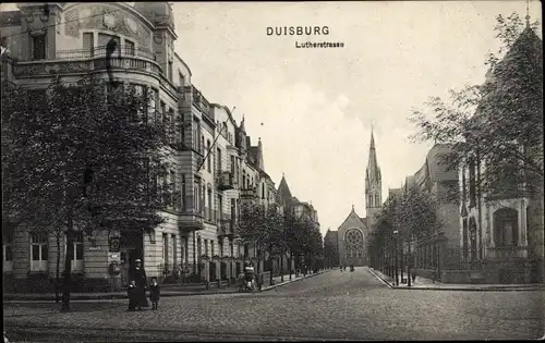 Ak Duisburg im Ruhrgebiet, Lutherstraße
