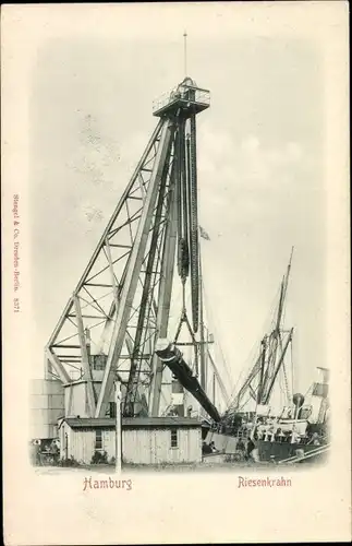 Ak Hamburg Mitte St. Pauli, Riesenkrahn