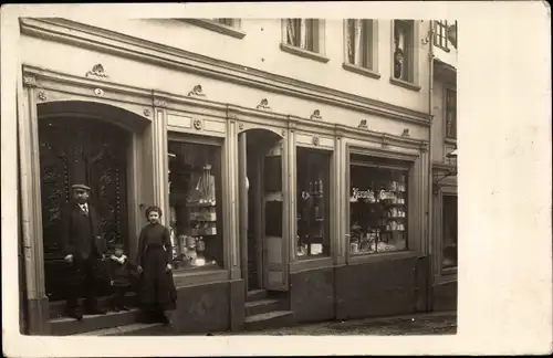 Foto Ak Meerane in Sachsen, Wohnhaus, Geschäft