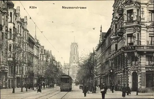Ak Köln am Rhein, Neusser Straße, Straßenbahn