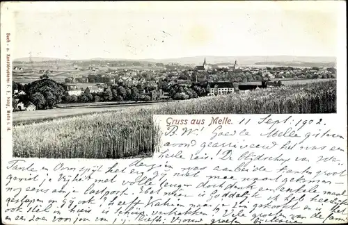 Ak Melle in Niedersachsen, Gesamtansicht