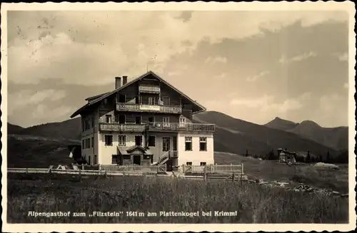 Ak Krimml in Salzburg, Alpengasthof zum Filzstein am Plattenkogel, Blick gegen Kröndler