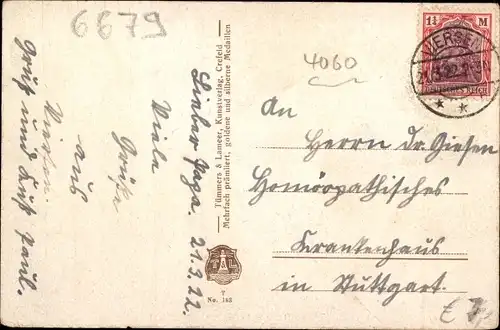 Ak Viersen in Nordrhein Westfalen, Partie am Stadtgarten