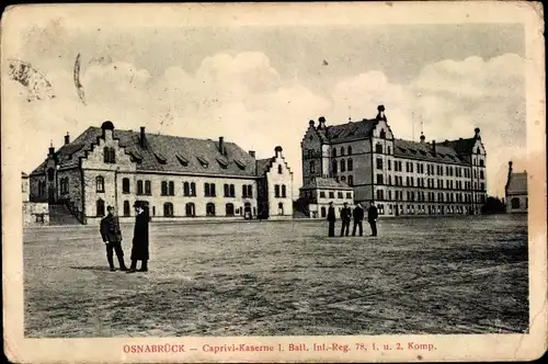 Ak Osnabrück in Niedersachsen, Caprivi-Kaserne I. Batl. Inf.-Reg. 78, 1. und 2 Komp.