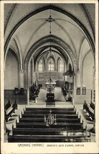 Ak Gronau an der Leine Niedersachsen, Inneres der evang. Kirche