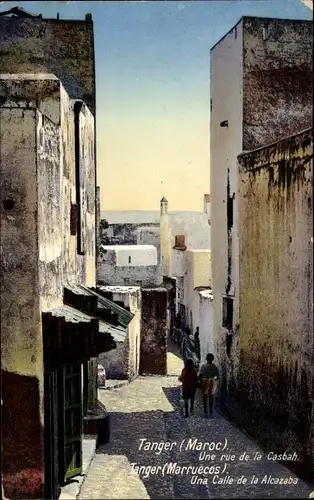 Ak Tanger Marokko, Une rue de la Casbah