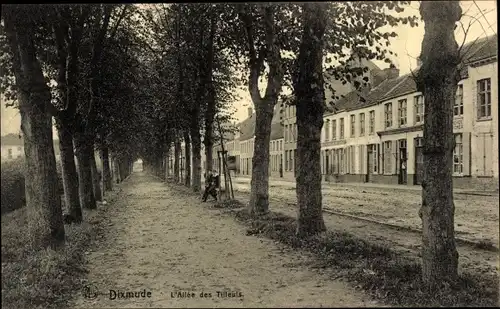 Ak Diksmuide Dixmude Westflandern, Den Lindenlaan, Allée des Tilleuls