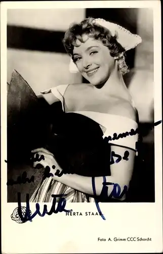 Ak Schauspielerin Herta Staal, Das Bad auf der Tenne, Portrait