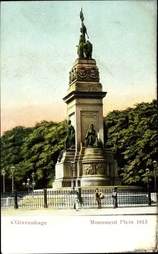 Ak 's Gravenhage Den Haag Südholland, Monument Plein 1813