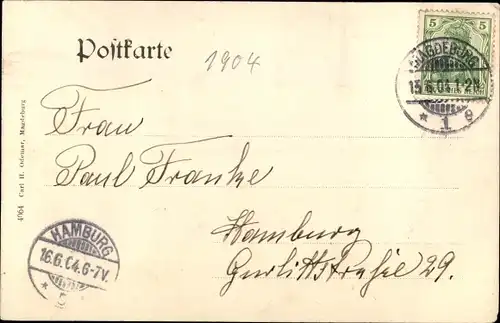 Ak Magdeburg, Markt, Herrenkrug, Brücktor, Dom, Bahnhof, Stadttheater