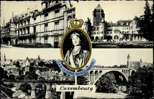 Ak Luxemburg Luxembourg, Palais Grand Ducal, Chateau de Colmar, Pont Adolphe