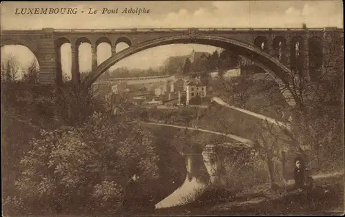 Ak Luxemburg Luxembourg, Le Pont Adolphe