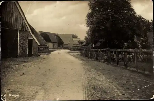 Ak Borger Drenthe Niederlande, Dorfstraße