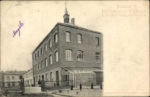 Ak Beaumont Wallonien Hennegau, Pensionnat francais des Religieuses de la Sainte Union