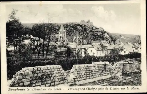Ak Bouvignes sur Meuse Wallonien Namur, Teilansicht