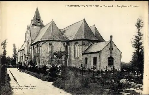 Ak Houthem Limburg, de Kerk