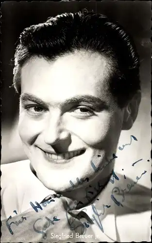 Ak Schauspieler Siegfried Breuer jr., Portrait, Autogramm