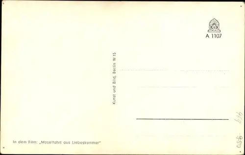 Ak Schauspielerin Lisabet Müller in Moselfahrt aus Liebeskummer, Autogramm