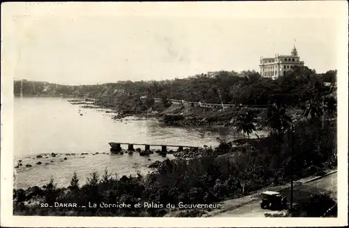 Ak Dakar Senegal, vue générale de la Corniche et du Palais du Gouverneur