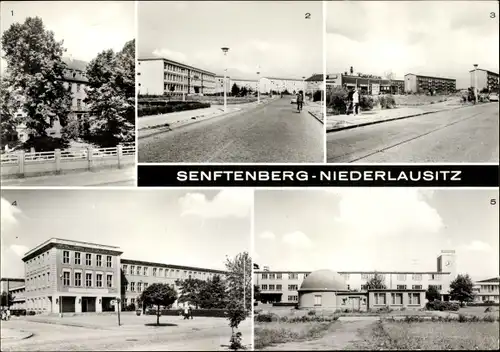 Ak Senftenberg, Krankenhaus, Planetarium, POS Otto Grotewohl, Ingenieurschule, Kaufhalle Kathrin