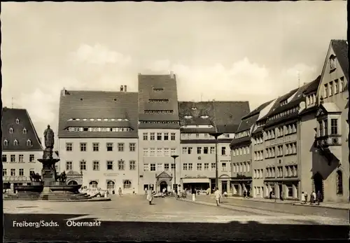 Ak Freiberg Sachsen, Obermarkt