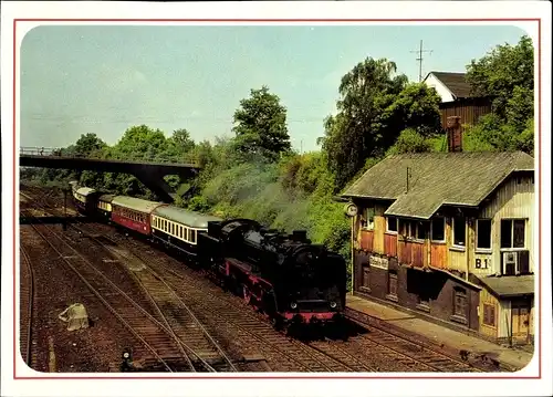 Ak Döbeln in Sachsen, Museumslok 03 001, historischer Rheingold Sonderzug