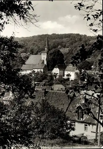 Ak Eckartsberga Burgenlandkreis, Teilansicht, Kirche