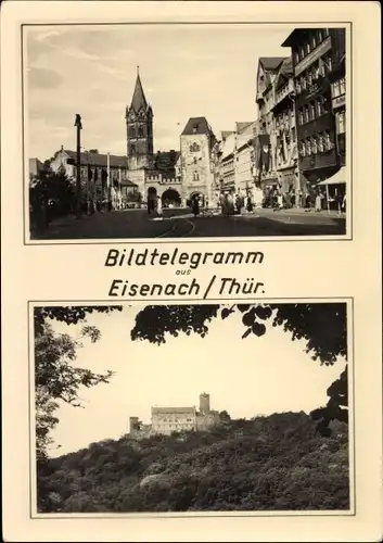 Ak Lutherstadt Eisenach in Thüringen, Teilansicht, Wartburg
