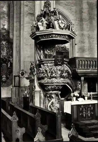 Ak Görlitz in der Lausitz, Peterskirche, barocke Kanzel