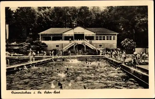 Ak Crimmitschau in Sachsen, Sahn Bad, Badende