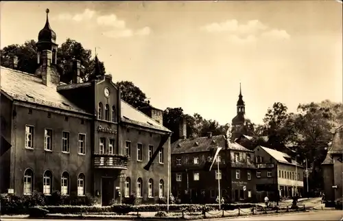 Ak Wittgensdorf Chemnitz im Kreis Mittelsachsen, Blick zum Rathaus