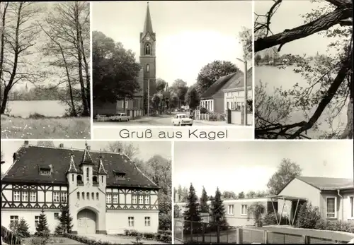 Ak Kagel Grünheide in der Mark, Baberowsee, Gerhardt Hauptmann Straße, Am Bauernsee