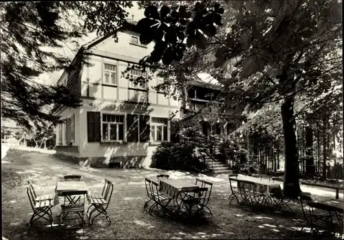 Ak Neukirch in der Lausitz, Gaststätte Waldschlösschen, Terrasse