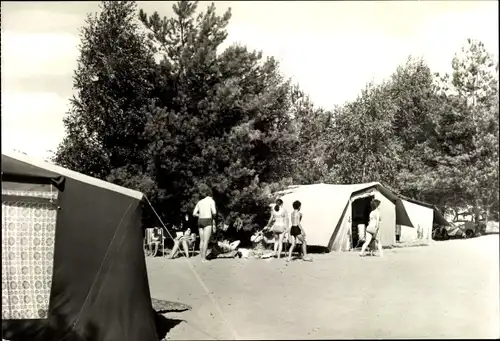 Ak Grambin im Landkreis Vorpommern Greifswald, Campingplatz, Zelte