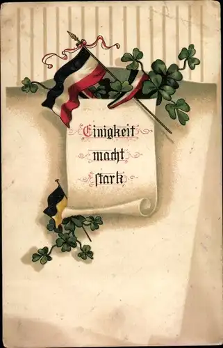 Ak Einigkeit macht stark, Glücksklee, Waffenbrüderschaft, Österreich