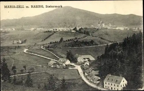 Ak Mariazell Steiermark, Ort mit Umgebung, Rasing