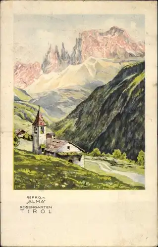 Künstler Ak Tirol, Rosengarten, Alma