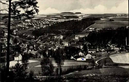 Ak Salesel Böhmisches Mittelgebirge Region Aussig, Blick ins Elbetal