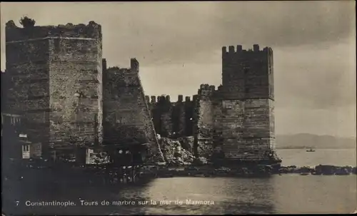 Ak Konstantinopel Istanbul Türkei, Tours de marbre sur la mer de Marmora