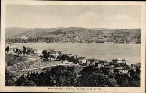 Ak Konstantinopel Istanbul Türkei, Bosphore, Vue de Yenikeuy et de Beycos