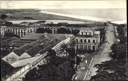 Ak Colombo Ceylon Sri Lanka, Partial View of the Town