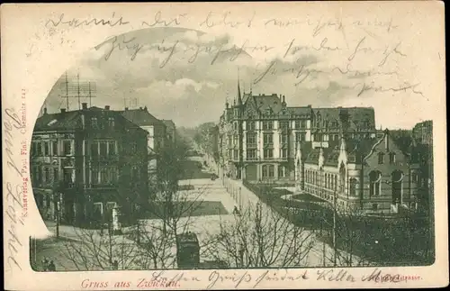 Ak Zwickau in Sachsen, Straßenpartie