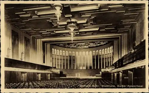 Ak Mülheim an der Ruhr, Stadthalle, großer Konzertsaal