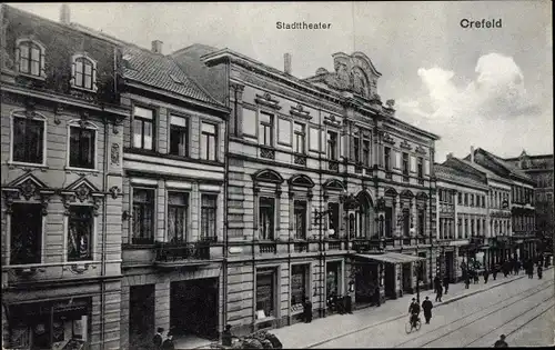 Ak Krefeld am Niederrhein, Stadttheater