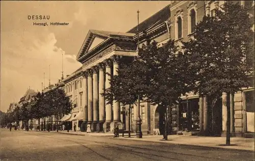 Ak Dessau in Sachsen Anhalt, Herzogliches Hoftheater