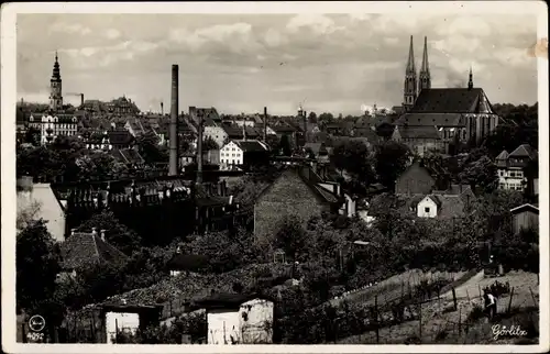 Ak Görlitz in der Lausitz, Stadtbild mit Peterskirche und Rathausturm