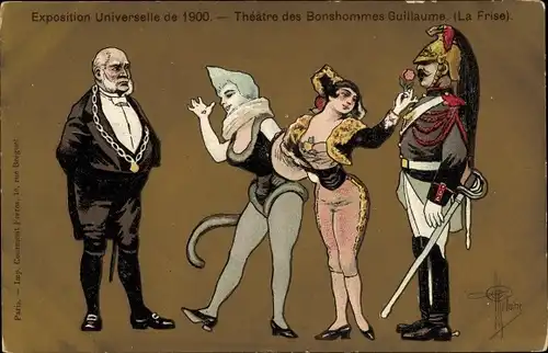 Künstler Ak Guillaume, Albert, Paris, Expo 1900, Théâtre des Bonshommes Guillaume, La Frise