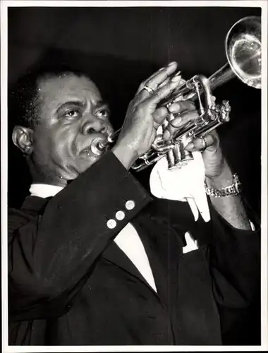 Foto Jazz Club Berlin 50er Jahre, Louis Daniel Armstrong, Satchmo, Trompeter