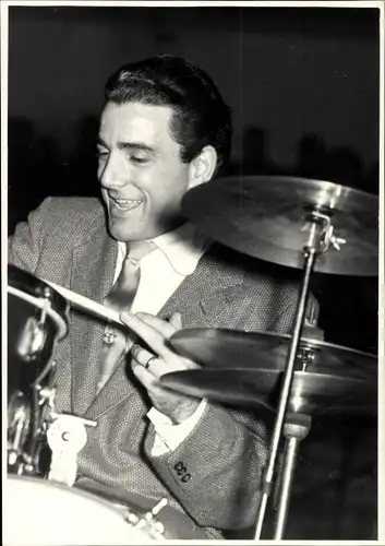 Foto Jazz Club Berlin 50er Jahre, Louie Bellson, Luigi Balassoni, Schlagzeuger
