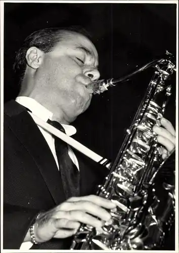 Foto Jazz Club Berlin 50er Jahre, Joseph Edward Flip Philips, Saxophonist